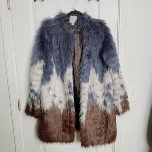 Chic Multicolor Faux Fur Teddy Jacket